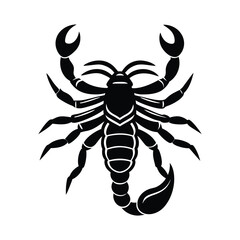 Flat and Minimal emperor scorpion logo vector illustration isolated on white background