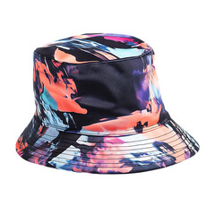 Bold Bucket Hat with a Striking Digital Inspired Pattern Isolated on Transparent Background