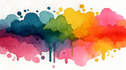 Fototapeta premium Water stains in rainbow colors celebrate diversity and pride during LGBTQ pride month festivities