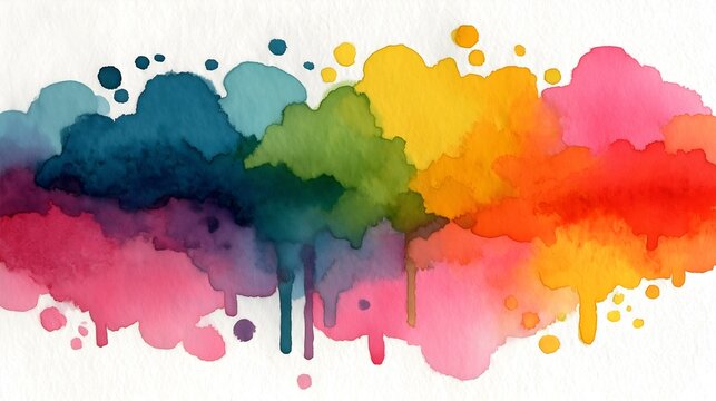 Water stains in rainbow colors celebrate diversity and pride during LGBTQ pride month festivities