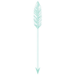 Minimalistic Arrow with Elegant Outlines in Soft Pa Isolated on Transparent Background