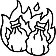 Burning Garbage Icon