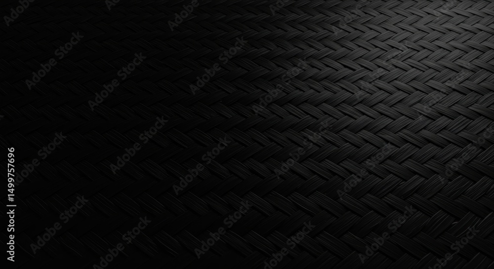 Poster dark textured woven background abstract black pattern with light and shadow