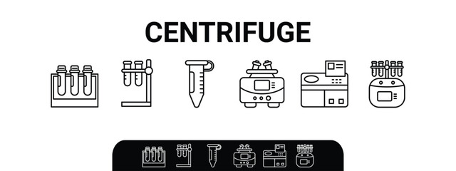 Lab centrifuge icon in line style
