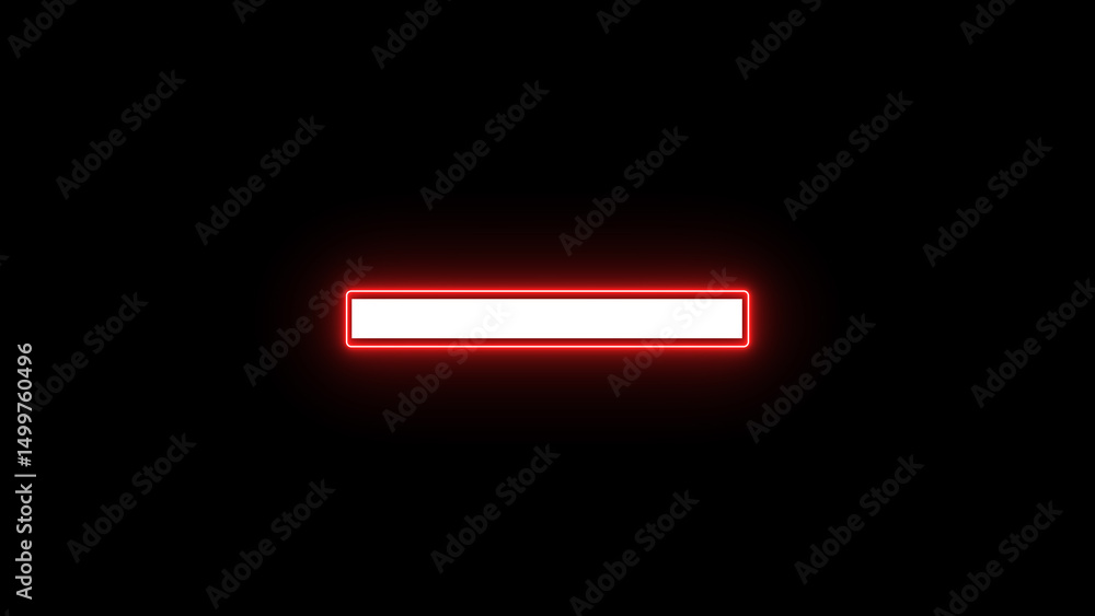 Poster modern glowing neon sign rectangle displaying text space against a black background perfect for pres