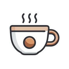 Flat Espresso Mug Symbol – Beverage  vector Illustration

