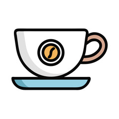 Flat Espresso Mug Symbol – Beverage  vector Illustration


