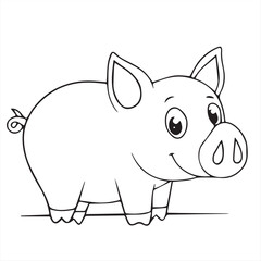 funny cartoon of pig