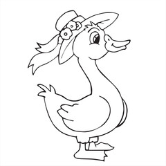 funny cartoon of duck