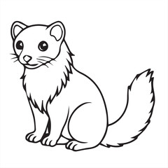 vector illustration of cartoon cat