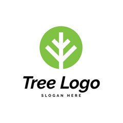 Minimalist tree icon logo vector illustration design. Simple minimalist environment, nature, ecology logo concept.