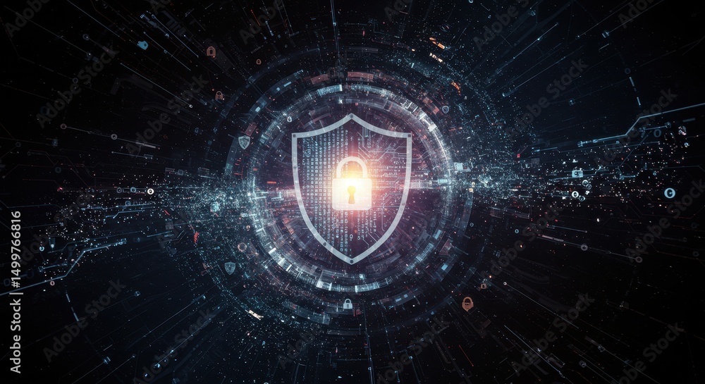 Poster digital security protecting data in the cyber world