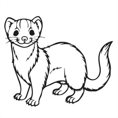 vector illustration of cartoon cat