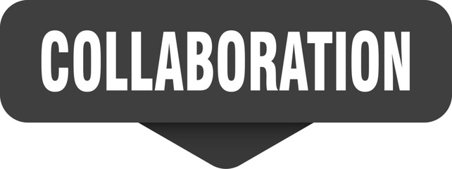 collaboration sticker. collaboration sign on transparent background