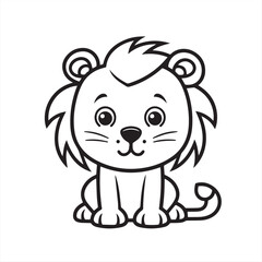 vector illustration of a cartoon tiger