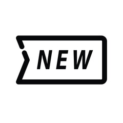 New label icon design template