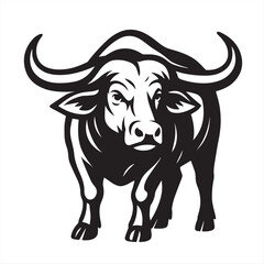 vector illustration of a bull