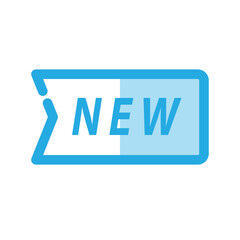 New label icon design template