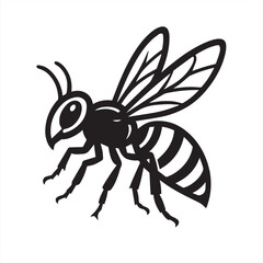 bee on a white background