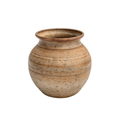 Handcrafted Stoneware Vase Rustic Beige Pottery for Home Decor