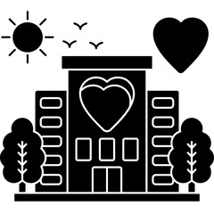 Romantic Hotel Love Apartment Icon