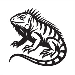 vector image of a iguana