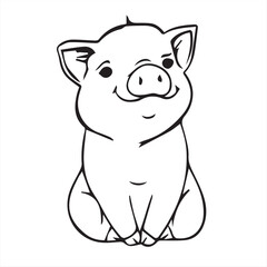 funny cartoon pig