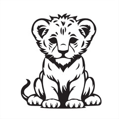 vector illustration of a lion