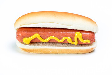 Hot dog with mustard