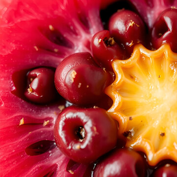 a close up of a fruit
