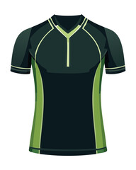 Naklejka premium dark green black cycling jersey for training