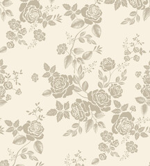 Exquisite Hand Rendered Flower and Scroll Motif Designs
