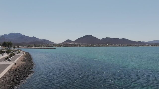 Guaymas bay sparkling waters at muelle de las tinajas