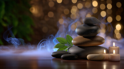 Relaxing Hot Stone Massage in Spa Setting with Calm Ambiance