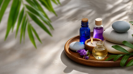 Aromatherapy Oils and Massage Tools for Relaxation and Wellness