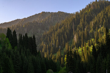 sunrise in the mountains