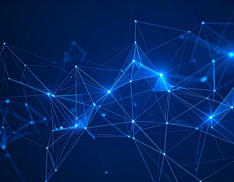 Abstract blue network connection technology background
