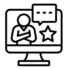 Virtual Mentor  Icon Element For Design	