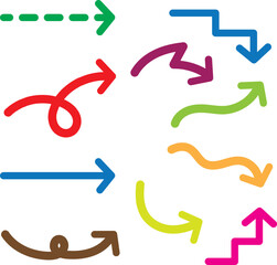 色々な矢印のイラスト