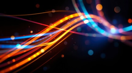 Obraz premium Abstract Light Trails on Dark Background