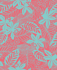 Whimsical Hand Crafted Curly Floral Pattern Graphics