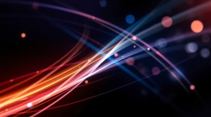Obraz premium Abstract Light Trails and Bokeh