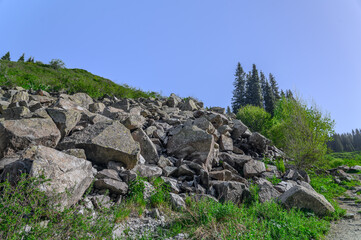 rocks in the mountains