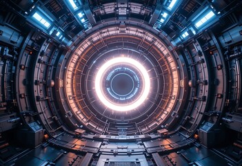 Obraz premium interior of a futuristic nuclear fusion reactor