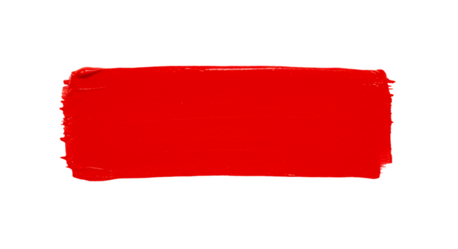 A bold stroke of crimson a passionate statement painted with intention against a stark elegant on transparent background - Powered by Adobe