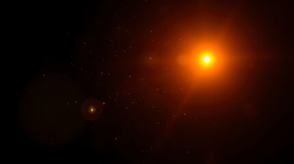Orange Light Burst in Space
