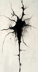 Obraz premium Black Crack Abstract Art Texture.