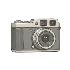 Illustrated vintage camera design for photography enthusiasts
