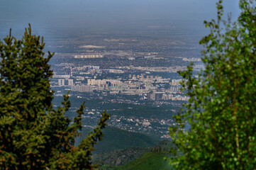 view of the city from the air