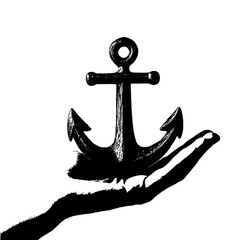 anchor on white background